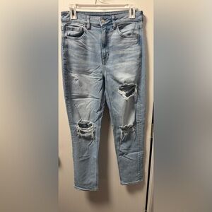 American Eagle Outfitters Blue Skinny Jeans Distressed Style